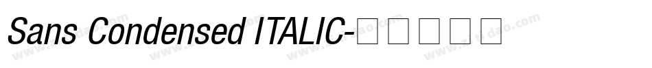 Sans Condensed ITALIC字体转换